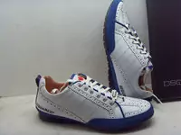 chaussures dsquared hommes new style 2013 cuir ligne blanc bleu